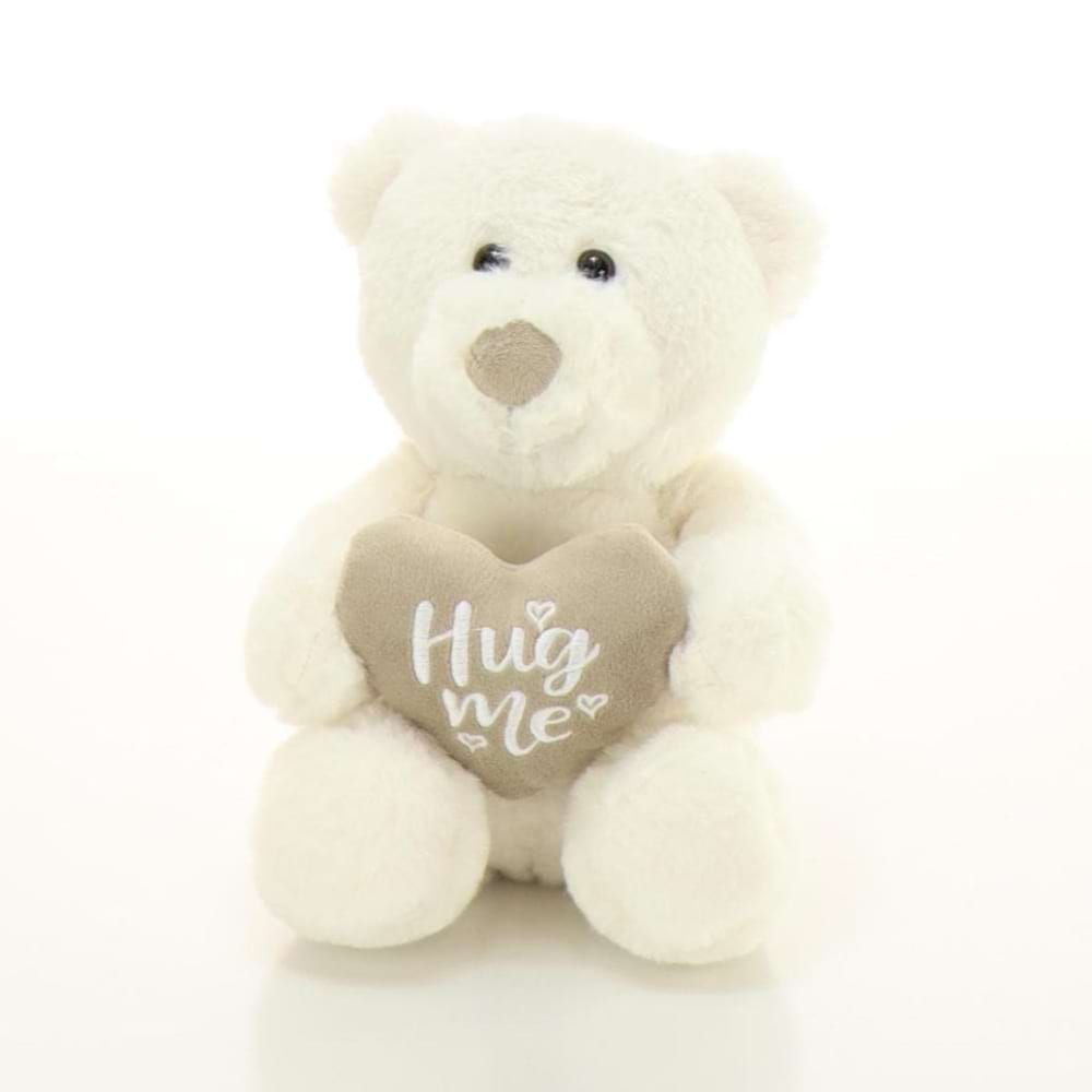 White Hug Me Bear 25cm